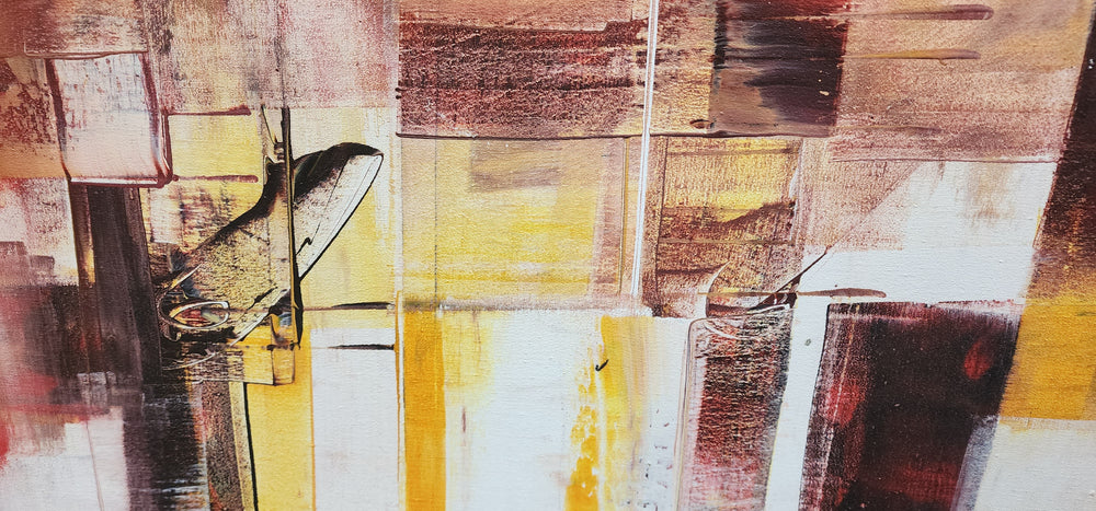 The Curtains of Earthen Ascension - Stunning earthy toned Modern Abstract Art 100x200cm