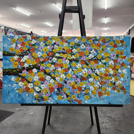 Blooming Symphony: A Radiant Celebration of Color, Nature, and Joy, size 80x150cm