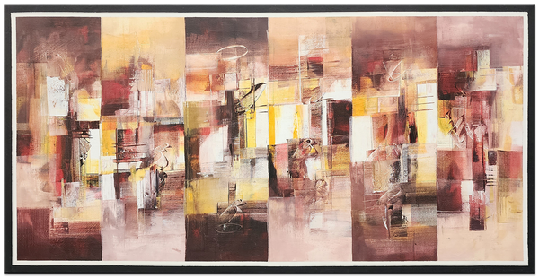 The Curtains of Earthen Ascension - Stunning earthy toned Modern Abstract Art 100x200cm