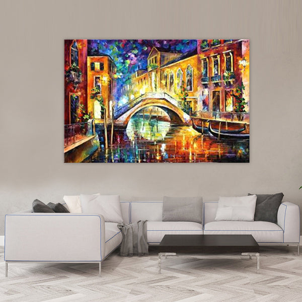 View Within Venice - Spectacular Palette Knife Painted Scene featuring Venice, in large Feature Size 120x180cm