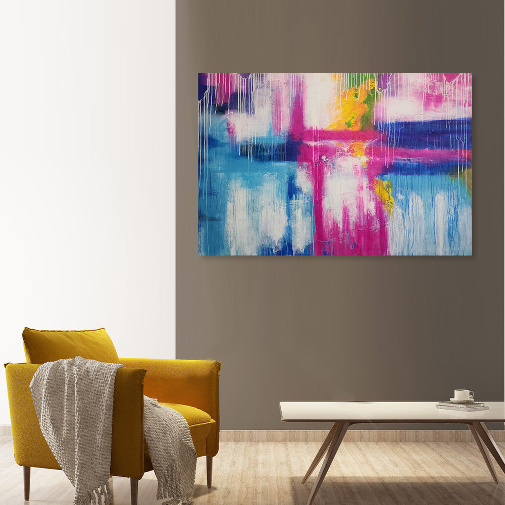 Colour Haze - Beautiful Modern Abstract with Bright, Albeit Soft Colourful Tones, Size 120x180cm