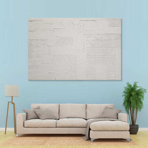 Textured Impasse - Stunning Neutral Modern Abstract With Thick Textural Elements, Size 60x90cm