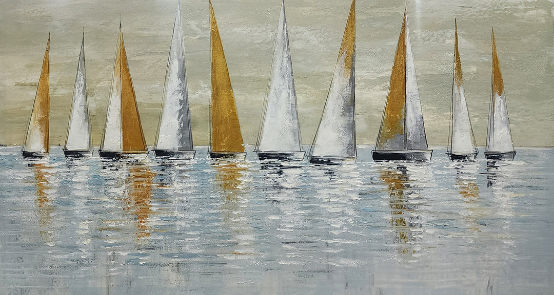 Sailing Serenity – Highly Textured Full of Elegance and Tranquility Size 80x150cm