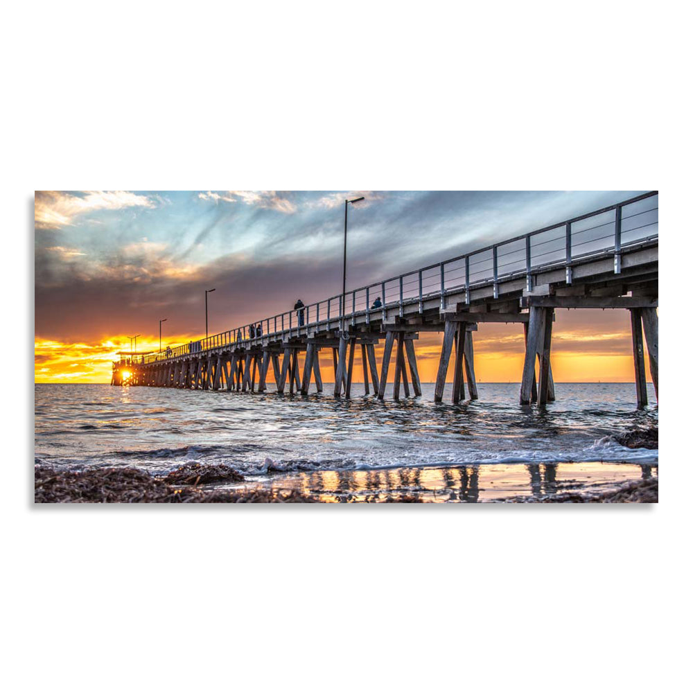 Henley Beach Jetty - Ready to hang Canvas Print - CN184 - 70x140cm