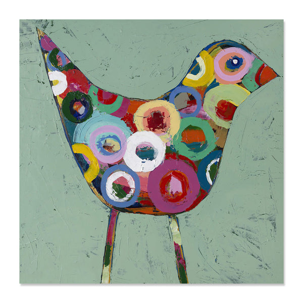 Quirky Birdie - Ready to hang Canvas Print - CN474 - 60x60cm