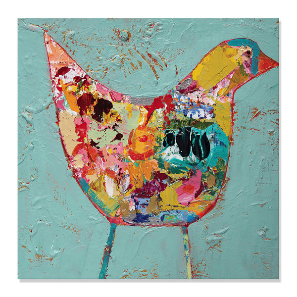 Cheeky Chirper - Ready to hang Canvas Print - CN475 - 60x60cm