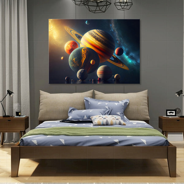 Planets - Ready to hang Canvas Print - CN479 - 50x70cm