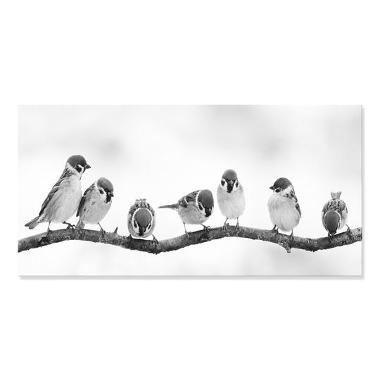 Birds on a Branch - Ready to hang Canvas Print - CN480 - 60x120cm