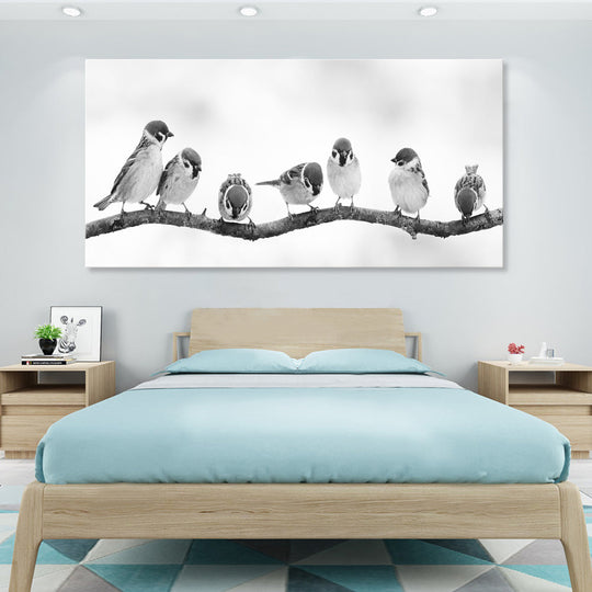 Birds on a Branch - Ready to hang Canvas Print - CN480 - 60x120cm