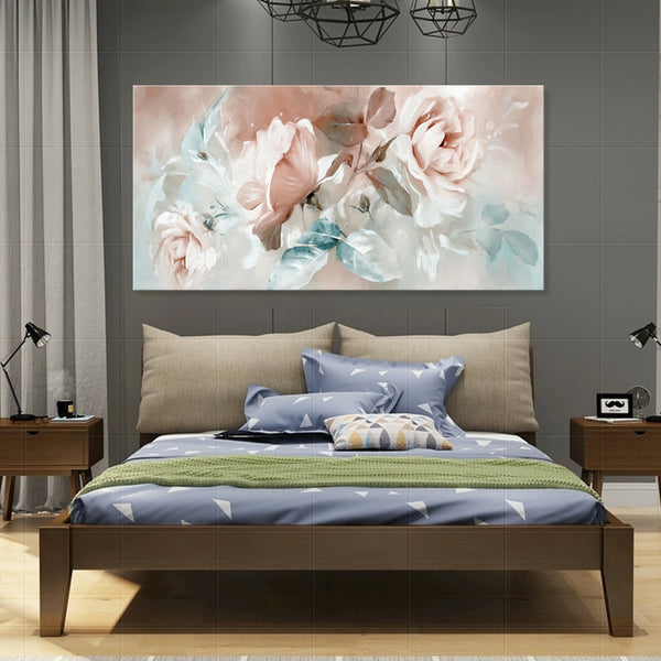 Soft Florals - Ready to hang Canvas Print - CN483 - 60x120cm