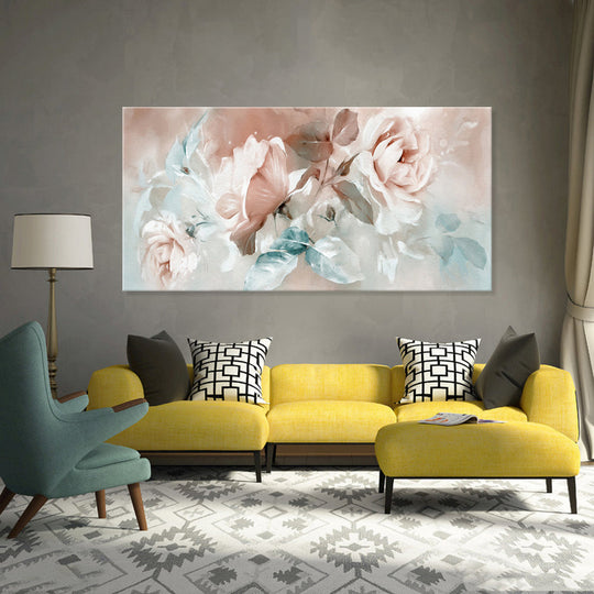 Soft Florals - Ready to hang Canvas Print - CN483 - 60x120cm