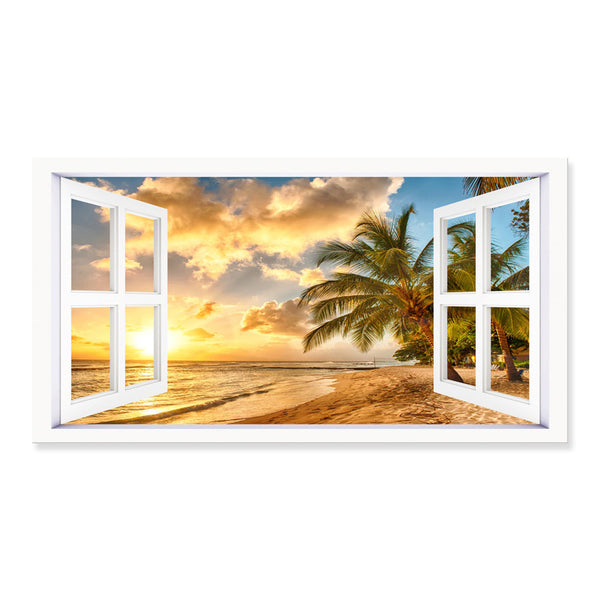 View of a Tropical Beach - Ready to hang Canvas Print - CN497 - 80x150cm