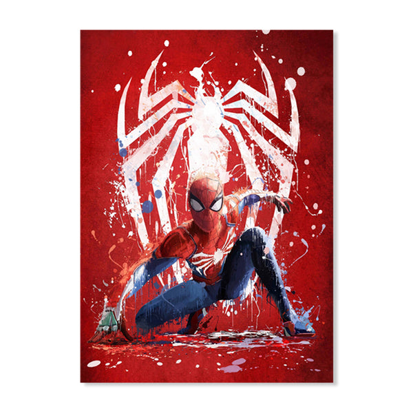 Spider-Man (Red Background) - Canvas Art Print - CN556 - 50x70cm