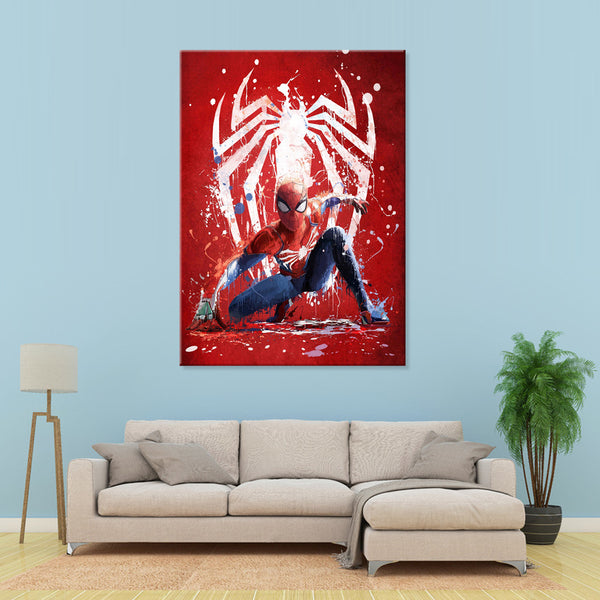 Spider-Man (Red Background) - Canvas Art Print - CN556 - 50x70cm