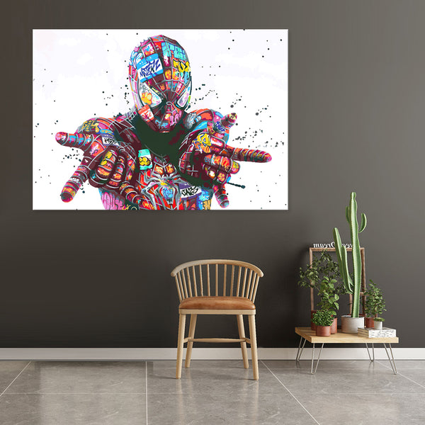 Spider-Man Shooting (White Background) - Canvas Print Art - CN559 - 50x70cm