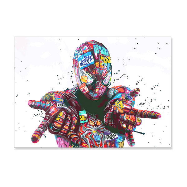 Spider-Man Shooting (White Background) - Canvas Print Art - CN559 - 50x70cm