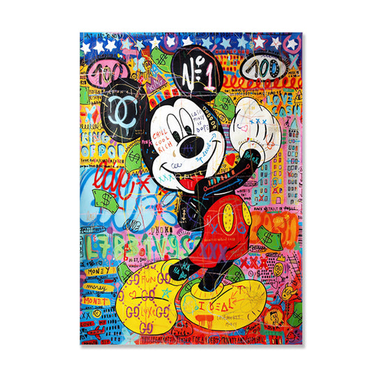 Mickey Mouse Street Art - Canvas Print Art - CN560 - 50x70cm