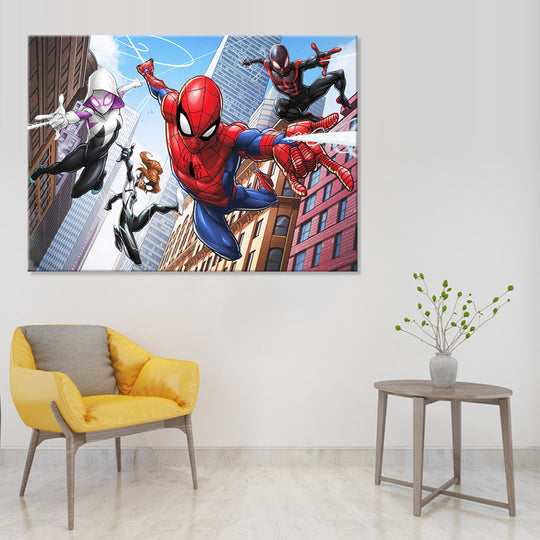 Spider-Man Team - Canvas Art Print - CN563 - 50x70cm