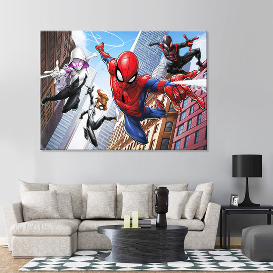 Spider-Man Team - Canvas Art Print - CN563 - 50x70cm