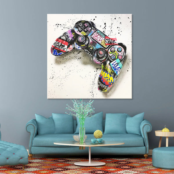 Game Controller Pop Art - Canvas Art Print - CN567 - 60x60cm