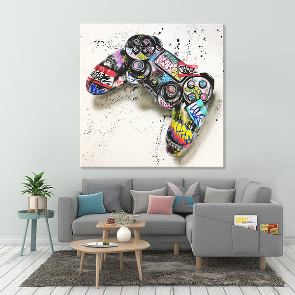 Game Controller Pop Art - Canvas Art Print - CN567 - 60x60cm