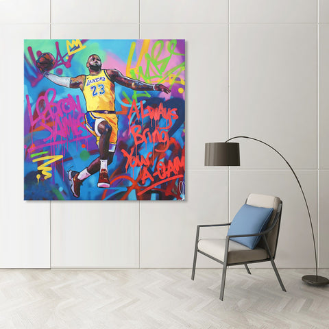 Lebron James - Ready to hang Canvas Print - CN582 - 75x75cm