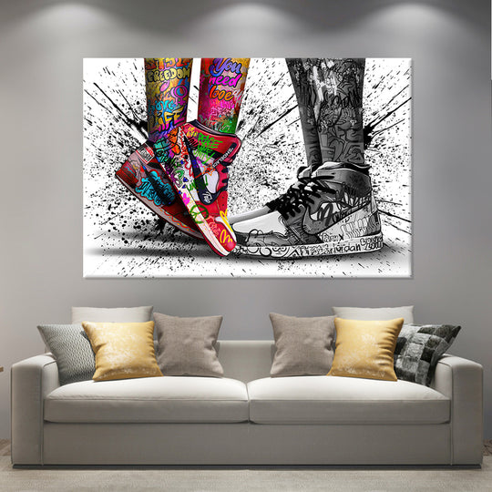 Love and Live (Shoes) - Canvas Art Print - CN634