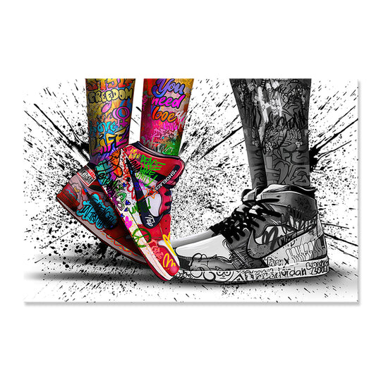 Love and Live (Shoes) - Canvas Art Print - CN634