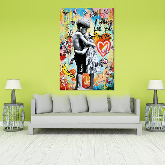 I will Love you Forever - Banksy Canvas Art Print - CN635