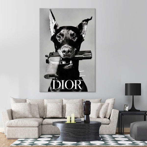 Dior Dog - Canvas Art Print - CN742 - 80x120cm