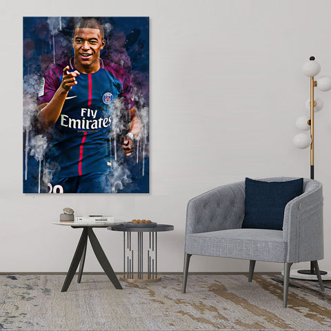 Kylian Mbappe - Canvas Art Print - CN753 - 50x70cm