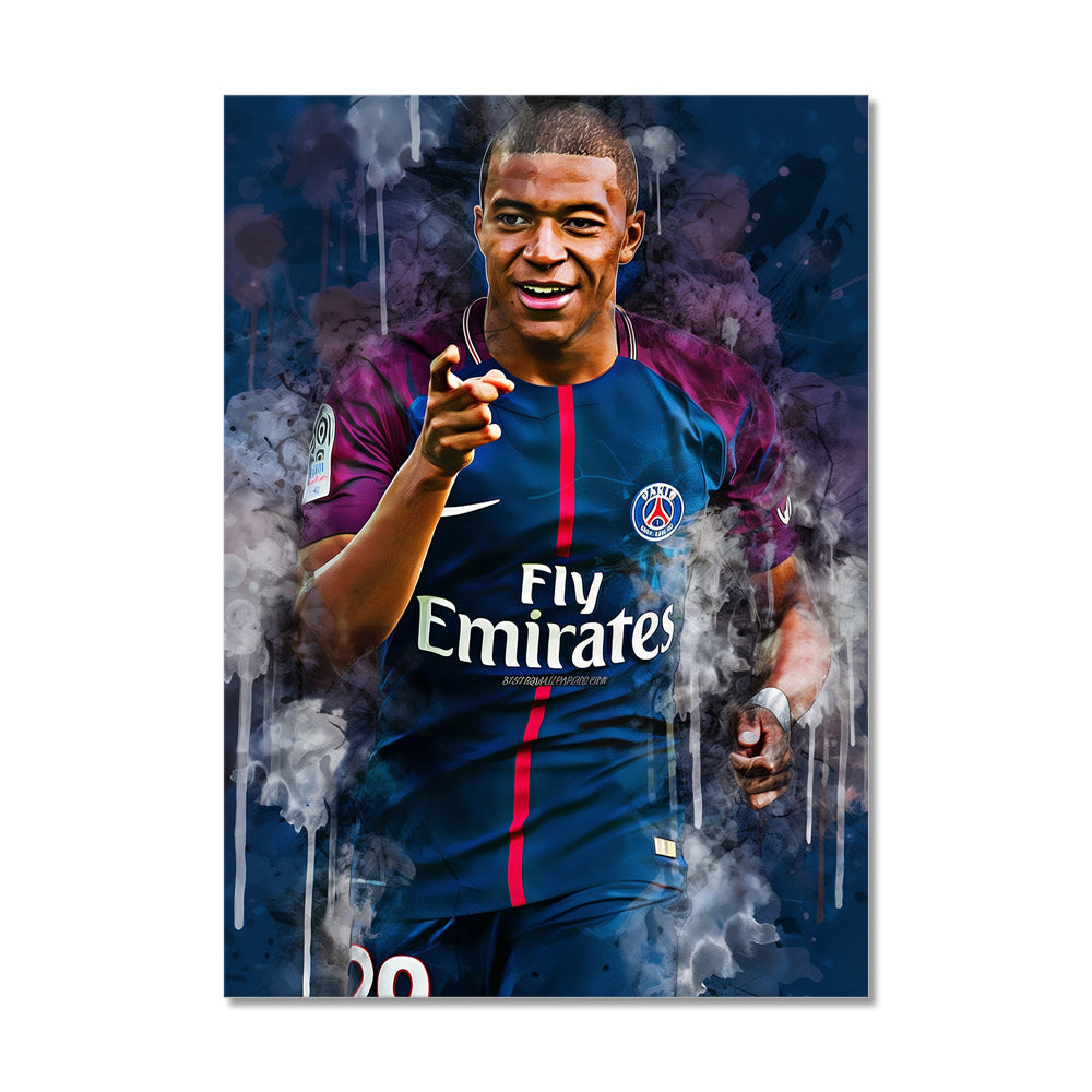 Kylian Mbappe - Canvas Art Print - CN753 - 50x70cm