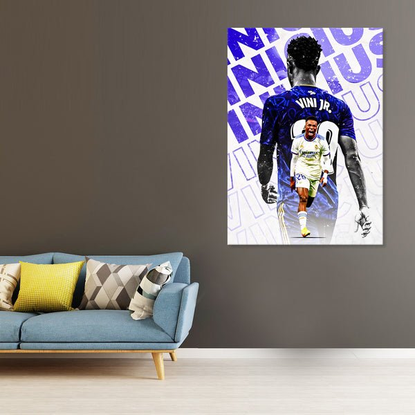 Vinicius Jr (Real Madrid)  - Canvas Art Print - CN754 - 50x70cm