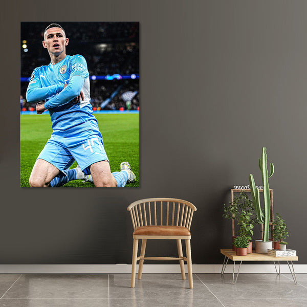 Phil Foden (Manchester City) - Canvas Art Print - CN760 - 50x70cm