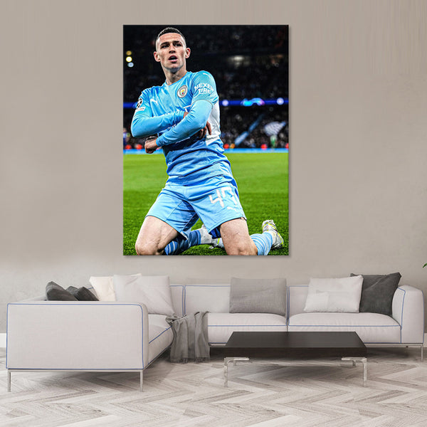 Phil Foden (Manchester City) - Canvas Art Print - CN760 - 50x70cm