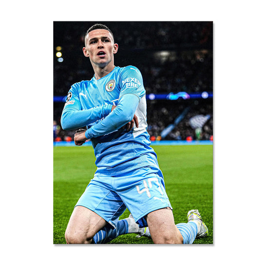 Phil Foden (Manchester City) - Canvas Art Print - CN760 - 50x70cm