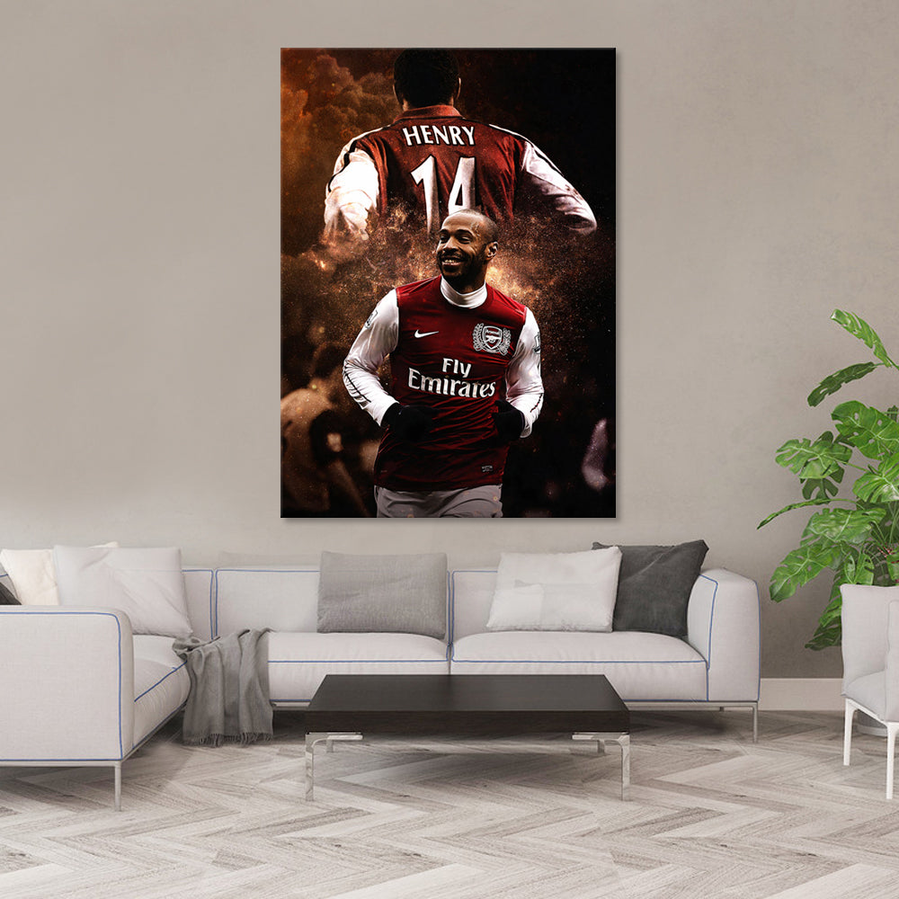 Thierry Henry - Canvas Print Art - CN762 - 50x70cm