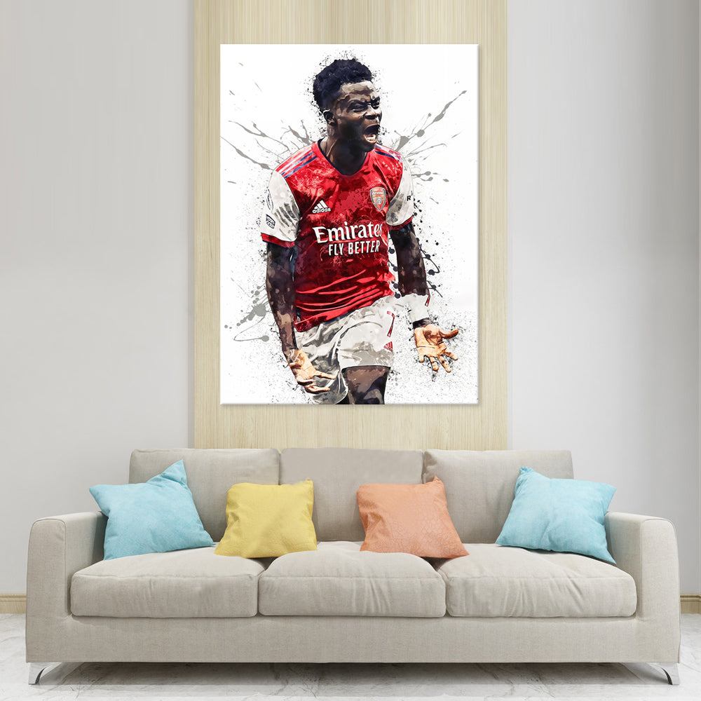 Bukayo Saka (Arsenal) - Canvas Print Art - CN763 - 50x70cm