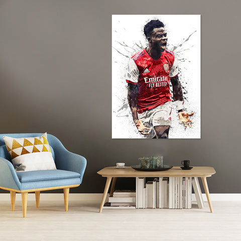 Bukayo Saka (Arsenal) - Canvas Print Art - CN763 - 50x70cm