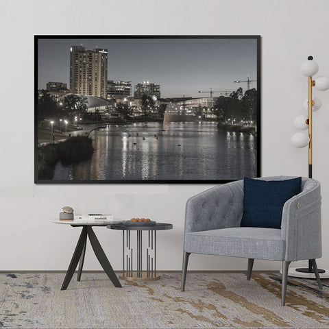 Adelaide in the Evening - Shadow Framed Art - CNL362 - 80x120cm