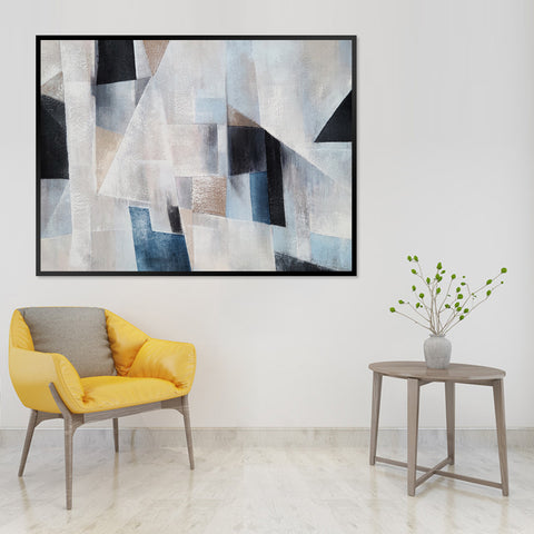 Pragmatically Composed - Large Scale Embellished Art with Floating Frame - CNL374 - 120x180cm