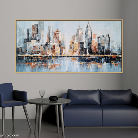 City Dreams - Embellished Art with Floating Frame - CNL378 - Asst Sizes