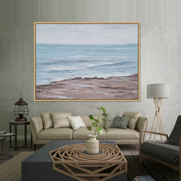 A Simple Beach - Embellished Canvas Art with Shadow Frame - CNL388 - 80x120cm