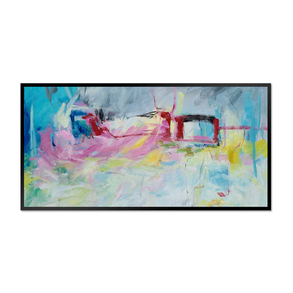 Coloured Obscurity - Embellished Canvas Art with Floating Frame - CNL391 - 80x150cm