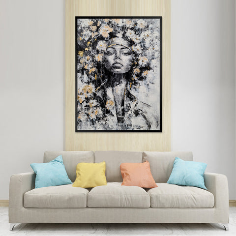 Enamouring Beauty - Embellished Art with Shadow Frame - CNL395 - 100x150cm