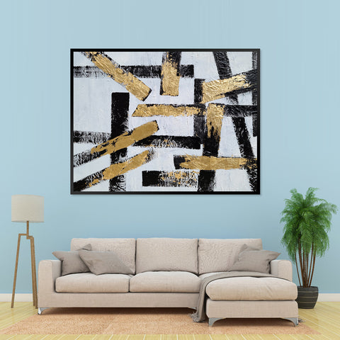 Touches of Gold - Embellished Art with Shadow Frame - CNL397 - 100x150cm