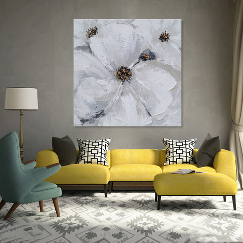 Petal Elegance - Embellished Mixed Media Art - EA277