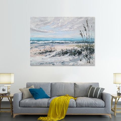 Coastal Serenity - Embellished Mixed Media Art - EA342 - 80x120cm