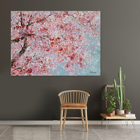 Cherry Blossoms - Embellished Mixed Media Art - EA359 - 80x120cm