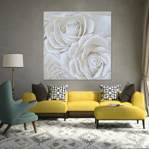 Intertwined Elegance - Embellished Mixed Media Art - EA361 - 90x90cm